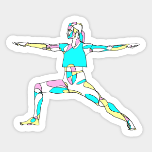 Yoga Warrior Pose Sticker